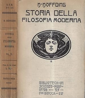 Bild des Verkufers fr Storia della filosofia moderna Vol. II Esposizione della storia della filosofia dalla fine del rinascimento fino ai giorni nostri zum Verkauf von Biblioteca di Babele