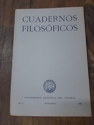 Seller image for Cuadernos Filosoficos. N 3 .1962 for sale by Libros nicos