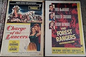 Bild des Verkufers fr Forest Rangers, the & Charge of the Lancers: 2 Movie POSTERS zum Verkauf von DR Fine Arts