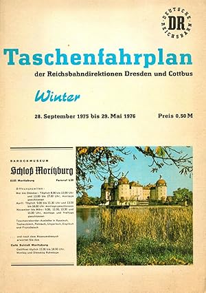 Image du vendeur pour Taschenfahrplan der Reichsbahndirektionen Dresden und Cottbus, Winter 1975/1976 mis en vente par Antiquariat Kastanienhof