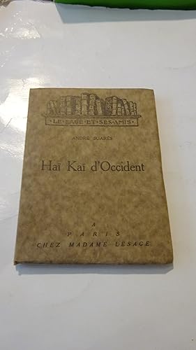 Seller image for HAI KAI D'OCCIDENT for sale by LIBRAIRIE PHILIPPE  BERTRANDY