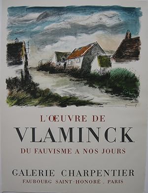 L`oeuvre de Vlaminck. Du Fauvisme a nos jours. Plakat zu einer Ausstellung in der Galerie Charpen...