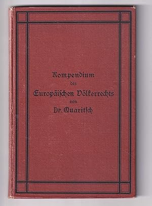 Kompendium des Europäischen Völkerrechts.