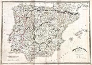 Image du vendeur pour Spain and Portugal Reduced from The Large Map in Four Sheets mis en vente par Frame