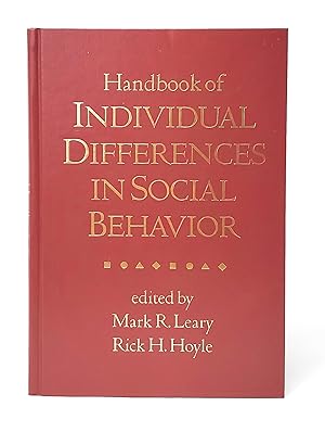 Image du vendeur pour Handbook of Individual Differences in Social Behavior mis en vente par Underground Books, ABAA