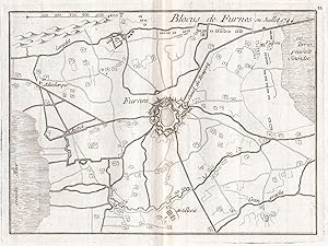 Bild des Verkufers fr Blocus de Furnes en Juillet 1744" - Veurne / Vlaanderen Flandre Flanders / Belgium / Belgique / Belgien / Belge zum Verkauf von Antiquariat Steffen Vlkel GmbH