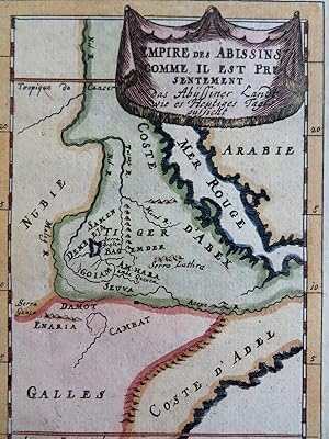 East Africa Abyssinia Red Sea Ethiopia Somalia Nile River 1719 Mallet map