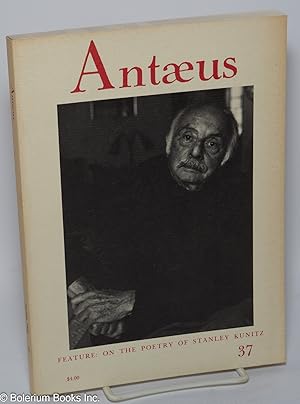 Imagen del vendedor de Antus: #37, Spring, 1980: Feature: On the poetry of Stanley Kunitz a la venta por Bolerium Books Inc.