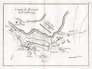 Bild des Verkufers fr Camp de Reccum du 18 Juillet 1747" - Rekem Neerharen Uikhoven Lanaken Vlaanderen Flandre Flanders / Belgium / Belgique / Belgien / Belge zum Verkauf von Antiquariat Steffen Vlkel GmbH