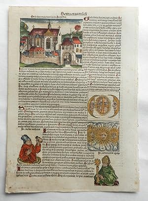 Sexta etas mundi - Folium CVI aus: Liber chronicarum, mit sechs altkolorierten Holzschnitten, dav...