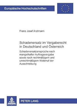 Seller image for Schadenersatz im Vergaberecht in Deutschland und sterreich for sale by BuchWeltWeit Ludwig Meier e.K.