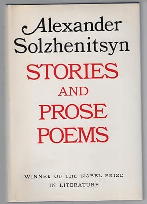 Seller image for Stories and Prose Poems for sale by Turn-The-Page Books