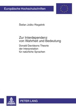 Imagen del vendedor de Zur Interdependenz von Wahrheit und Bedeutung a la venta por BuchWeltWeit Ludwig Meier e.K.