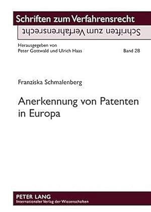Bild des Verkufers fr Anerkennung von Patenten in Europa zum Verkauf von BuchWeltWeit Ludwig Meier e.K.