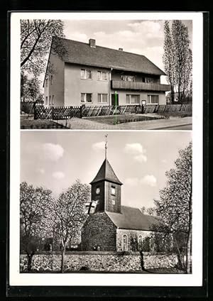 Ansichtskarte Berlin-Alt-Lankwitz, Dorfkirche und Gemeindehaus