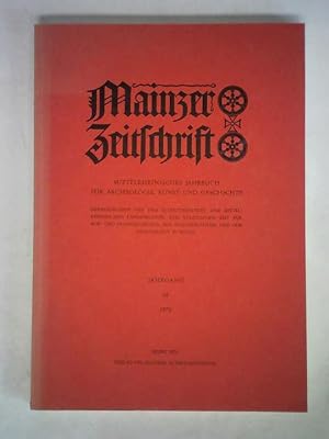 Bild des Verkufers fr Mainzer Zeitschrift - Mittelrheinisches Jahrbuch fr Archologie, Kunst und Geschichte, Jahrgang 65, 1970 zum Verkauf von Celler Versandantiquariat