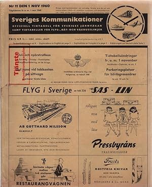 Sveriges kommunikationer. Officiell tidtabell för sveriges järnvägar samt tidtabeller fär flyg-, ...