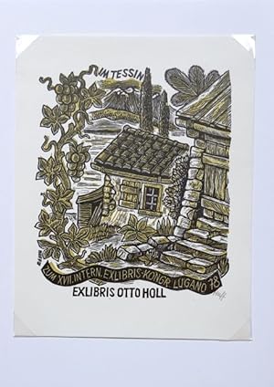 EX LIBRIS für Otto Holl - (Holzschnitt / 1978, signiert)