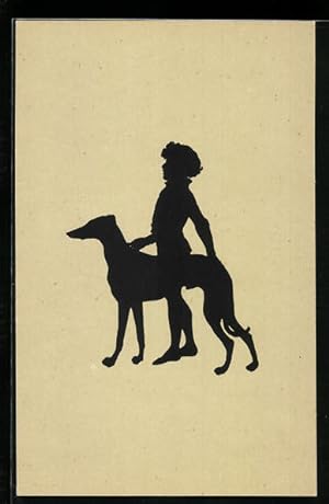Bild des Verkufers fr Knstler-Ansichtskarte Paul Konewka: Page mit Hund aus Falstaff und seine Gesellen zum Verkauf von Bartko-Reher