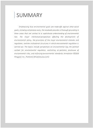 Image du vendeur pour Environmental Law And Policy 4 Revised edition mis en vente par GreatBookPrices