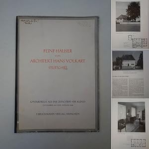 Fünf Häuser von Architekt Hans Volkart Stuttgart. Sonderdruck aus der Zeitschrift "Die Kunst" * s...