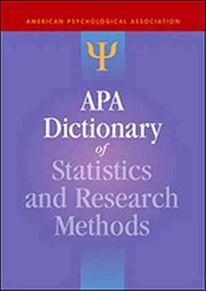 Seller image for APA Dictionary of Statistics and Research Methods (APA Reference Books) for sale by Pieuler Store