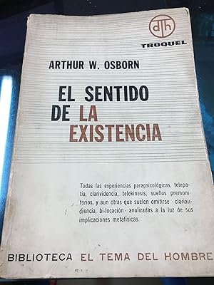 Seller image for El sentido de la existencia for sale by Libros nicos