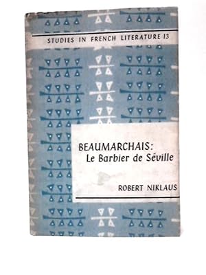 Imagen del vendedor de Beaumarchais' "Barbier de Seville" (Study in French Literature) a la venta por World of Rare Books