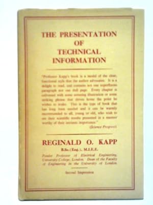 Image du vendeur pour The Presentation of Technical Information mis en vente par World of Rare Books