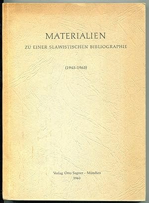 Immagine del venditore per Materialen zu einer Slawistischen Bibliographie. Arbeiten der in sterreich, der Schweiz und der Bundesrepublik Deutschland ttigen Slawisten (1945-1963) venduto da Antikvariat Valentinska