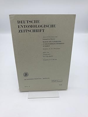 Deutsche Entomologische Zeitschrift. Neue Folge. Heft I-III, Jahrgang 1976, Band 23.