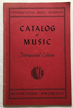 Seller image for Catalog of Music. for sale by Monkey House Books