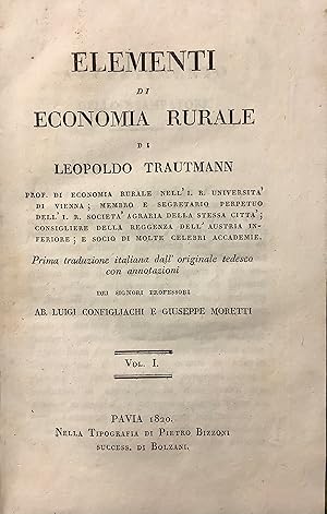 Elementi di Economia Rurale.