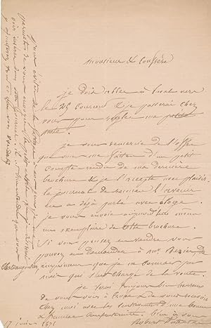 Robert DUTERTRE lettre autographe signée