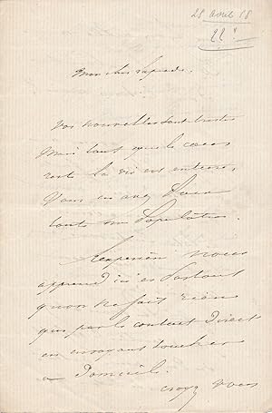 Alphonse de LAMARTINE à Victor de LAPRADE lettre autographe signée