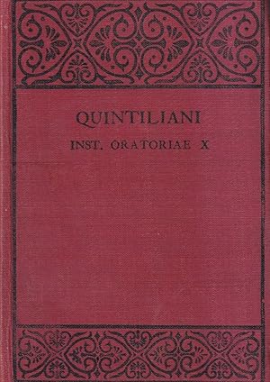 Seller image for Institutionis oratoriae. Liber X - Part I. Introduction and Text for sale by Il Salvalibro s.n.c. di Moscati Giovanni