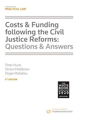 Bild des Verkufers fr Costs & Funding following the Civil Justice Reforms: Questions and Answers zum Verkauf von WeBuyBooks