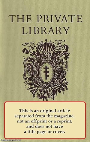 Imagen del vendedor de James Guthrie, a Dedication. An original article from The Private Library Journal, 1976. a la venta por Cosmo Books