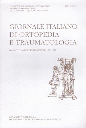 Bild des Verkufers fr Giornale Italiano di Ortopedia e Traumatologia Volume XXIII - Fascicolo 3 - Settembre 1997 zum Verkauf von Versandantiquariat Nussbaum