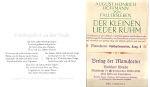 Bild des Verkufers fr Der kleinen Lieder Ruhm. 12 Postkarten mit Gedichten/Liedern von A. Heinrich Hoffmann von Fallersleben. zum Verkauf von Leonardu