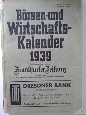 Börsen- und Wirtschafts-Kalender 1939