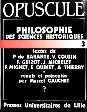 Bild des Verkufers fr Philosophie des sciences historiques. zum Verkauf von Antiquariat Bookfarm