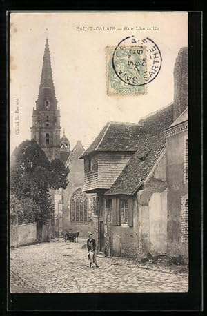 Seller image for Carte postale Saint-Calais, Rue Lhermitte for sale by Bartko-Reher