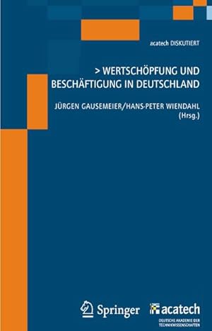 Imagen del vendedor de Wertschpfung und Beschftigung in Deutschland a la venta por BuchWeltWeit Ludwig Meier e.K.