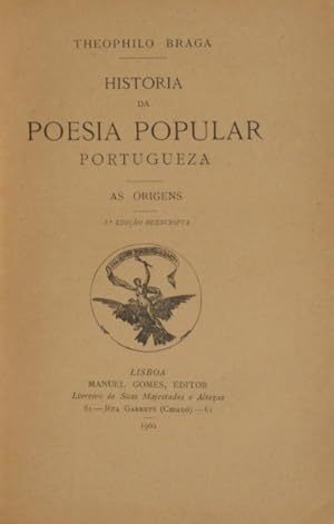HISTÓRIA DA POESIA POPULAR PORTUGUEZA.