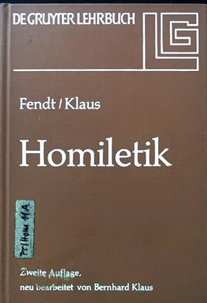 Imagen del vendedor de Homiletik. a la venta por books4less (Versandantiquariat Petra Gros GmbH & Co. KG)