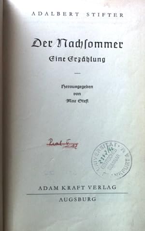 Seller image for Der Nachsommer : Eine Erzhlung (3 Bnde komplett in einem Buch). for sale by books4less (Versandantiquariat Petra Gros GmbH & Co. KG)