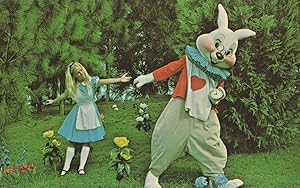 Hurry Alice We Are Late In Wonderland Walt Disney Postcard