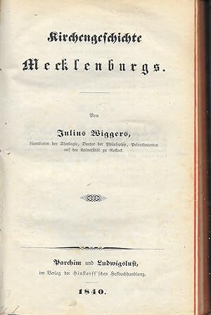 Bild des Verkufers fr Kirchengeschichte Mecklenburgs zum Verkauf von Antiquariat Christian Wulff