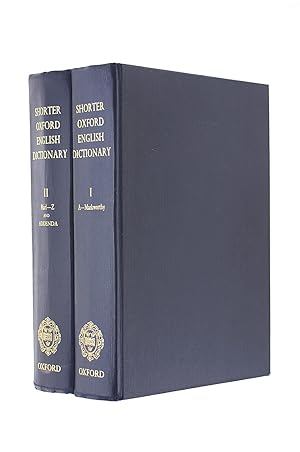 Seller image for The Shorter Oxford English Dictionary On Historical Principles: Vols. I - II for sale by M Godding Books Ltd